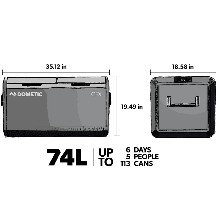 Dometic CFX3 75 Powered Cooler Dual Zone